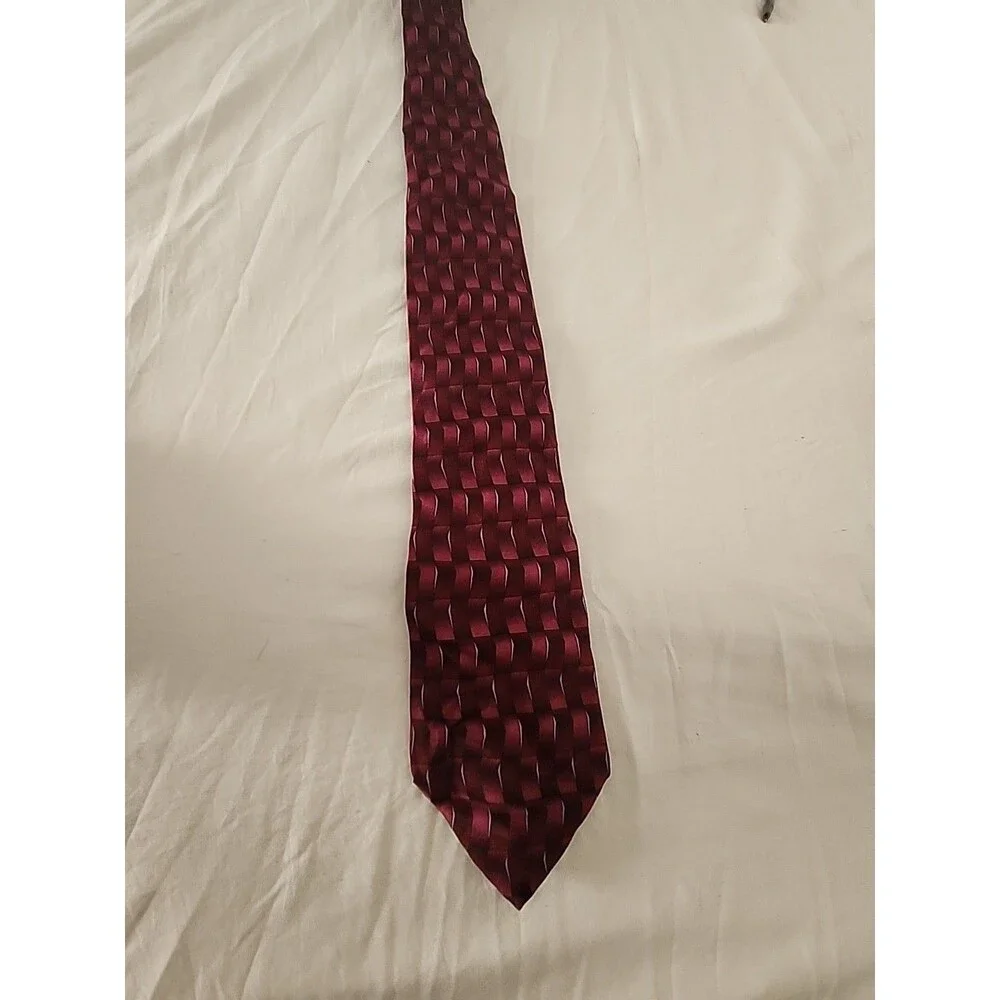 GD Grateful Dead Silk Tie Red And Blue Abstract Design